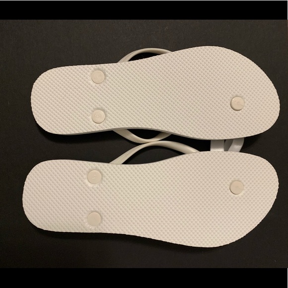 New White Old Navy Flip Flops with “Bride”, size 9 - Picture 4 of 5